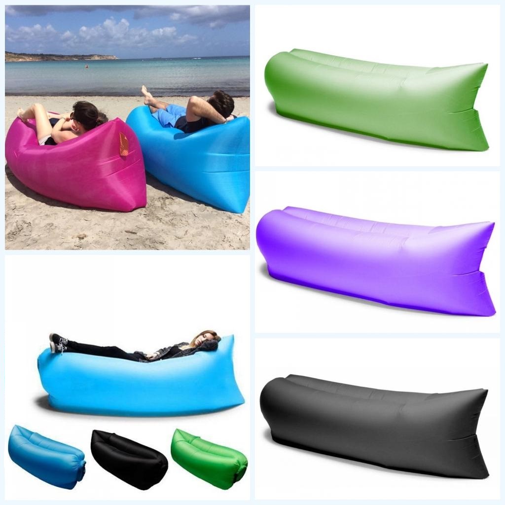 Portable Chill Lazy Sofa Fast Inflatable Air Sleeping Bag Camping Bed ...